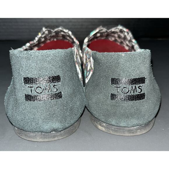 Toms Save the Children Black Canvas SlipOn Christmas Penguins M10.5‎ W12.5 - Picture 3 of 5